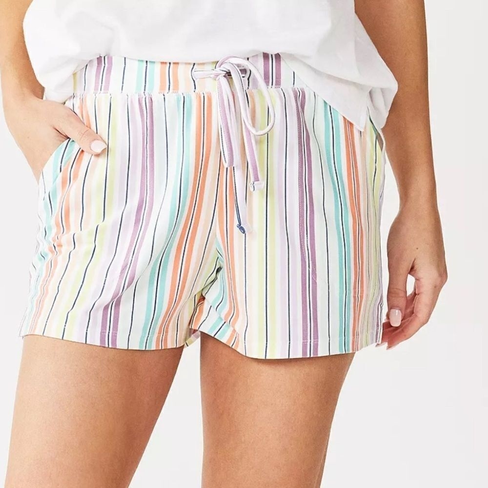 Sonoma Womens Stripe Pajama lounge shorts Size XXL